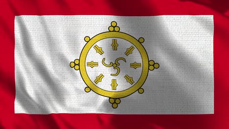 sikkim flag - realistic 4k - 30 fps flag of the sikkim waving in the wind