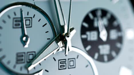 hand watch face with details and texture, timelapse. very close. arrow running in time lapse extreme macro close up of business clock front, moving fast seconds hand. 4k.