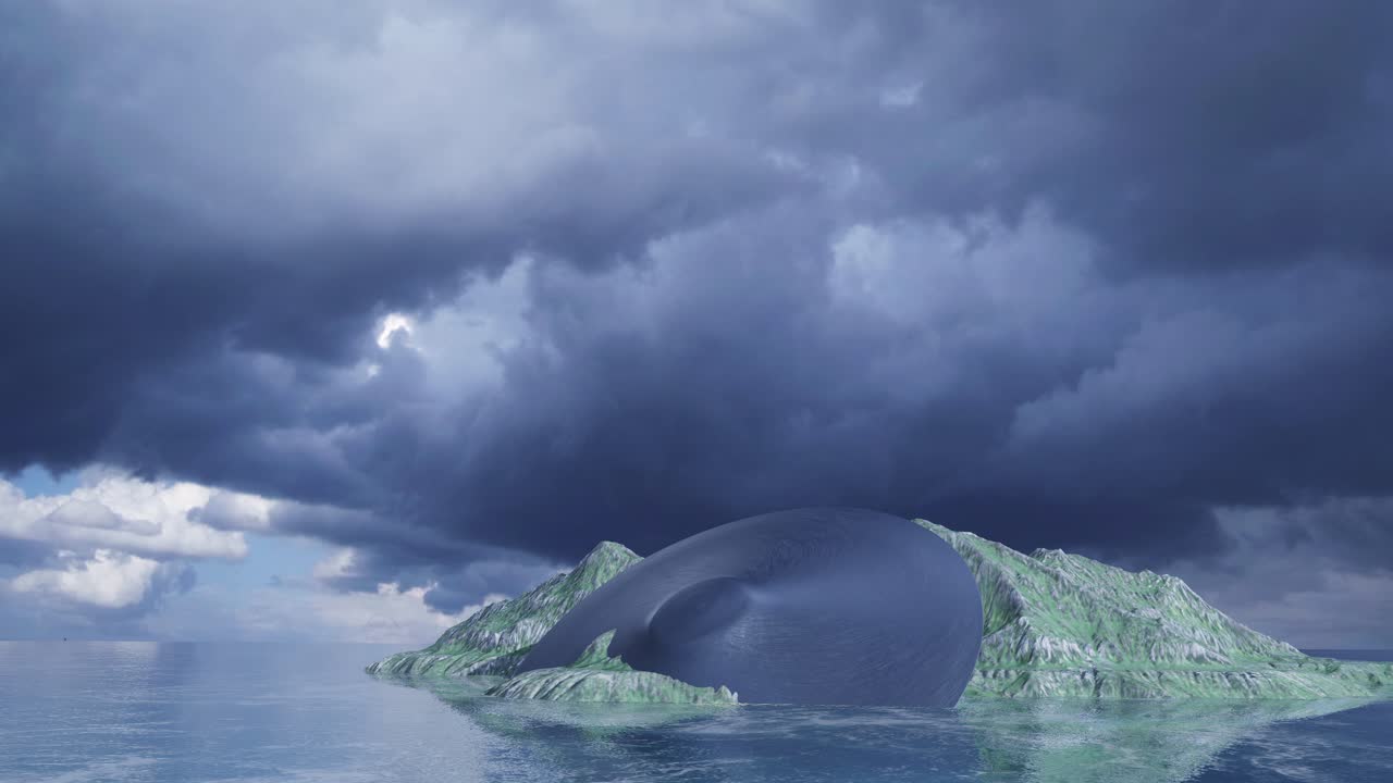 Alien Island in a Storm