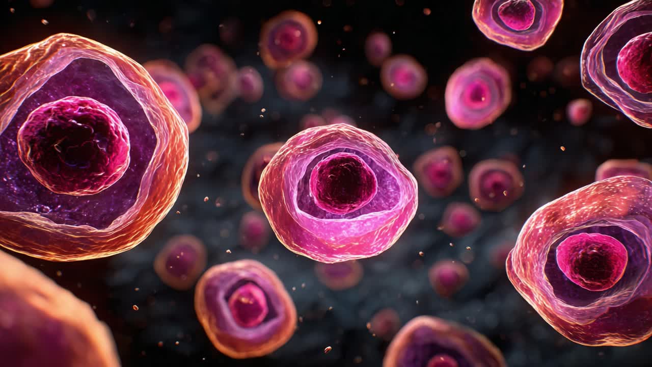 Esplorando il mondo microscopico: strutture cellulari vivaci catturate con dettagli sorprendenti, che mostrano la complessità e la diversità dei microrganismi nel loro ambiente naturale