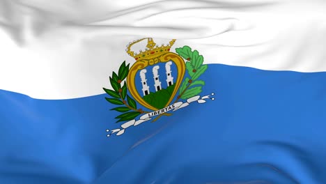 waving  looped flag as  background san marino