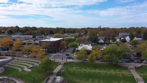 Charlevoix-Michigan-Por-4k-Drone-En-Otoño