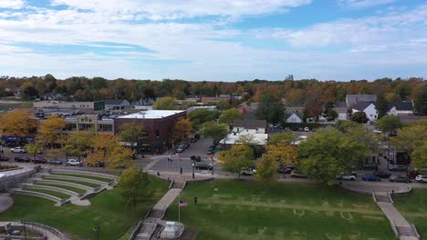 charlevoix michigan por 4k drone en otoño