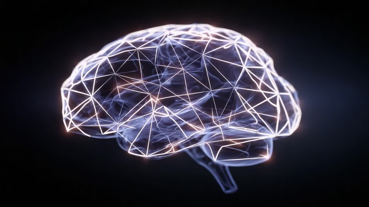 A Stunning Visualization of a Modern Brain, Highlighting Neuroconnections and the Intricate Networks of Thought Captured in Two Frames