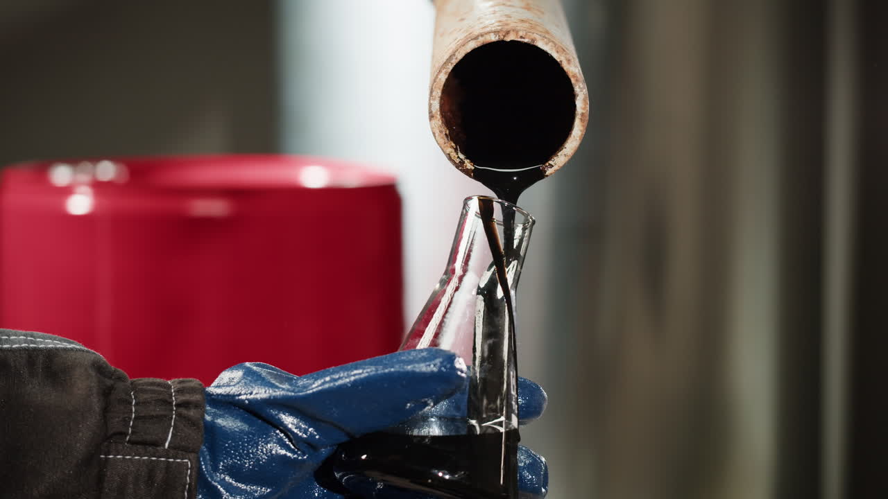 Oil Sample Collection in Industrial Setting