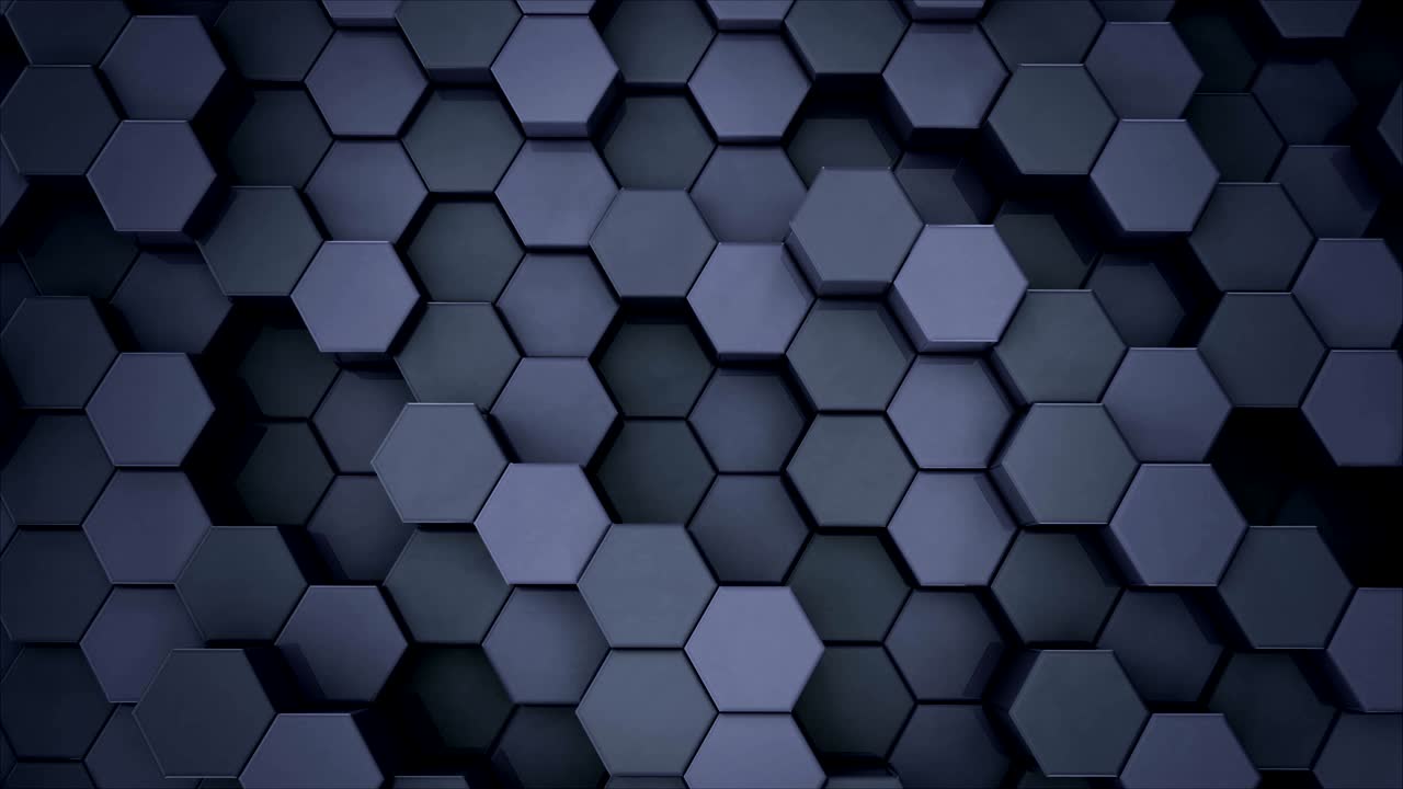 cuadrícula hexagonal. animación de tecnología abstracta.