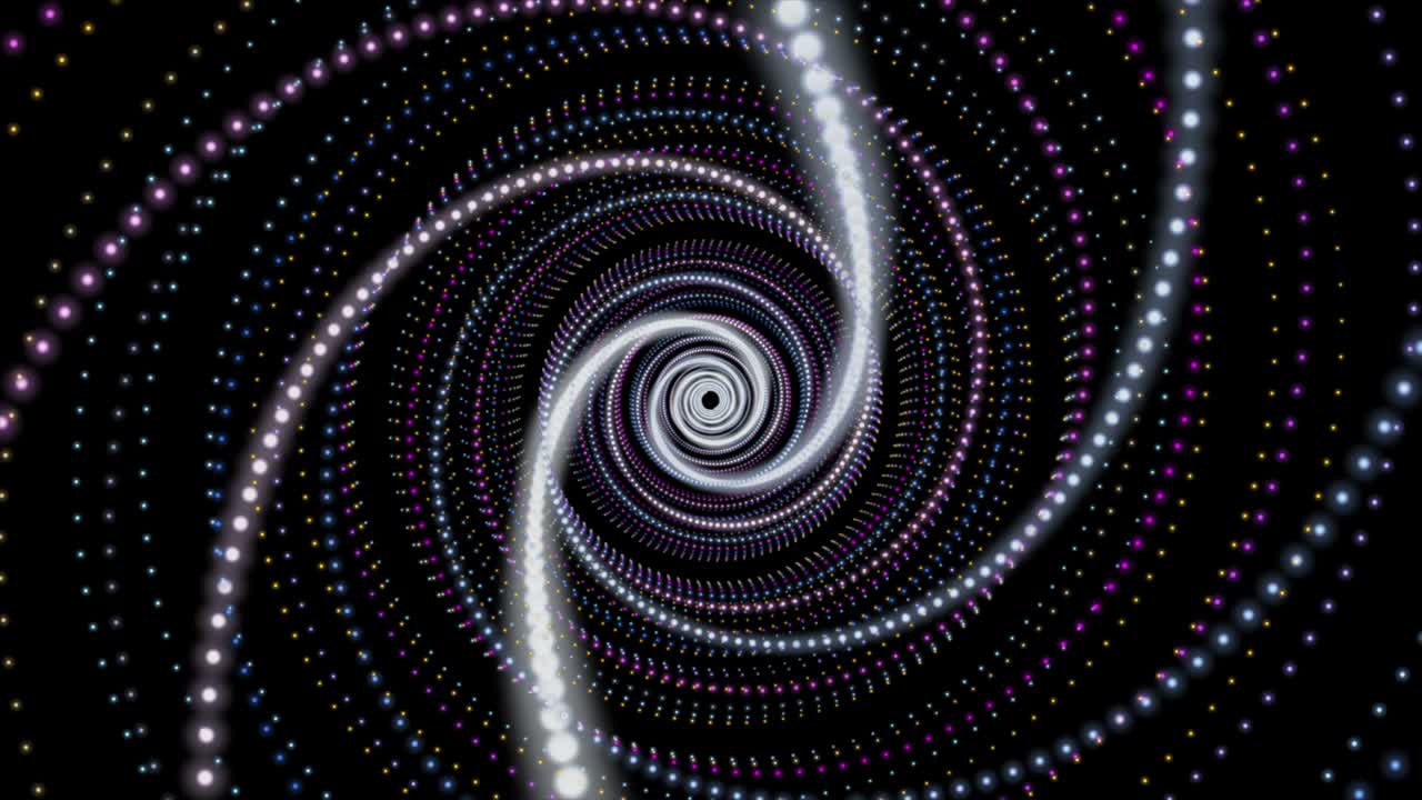 Futuristic animation with particle stripe object in slow motion, 4096x2304 loop 4K