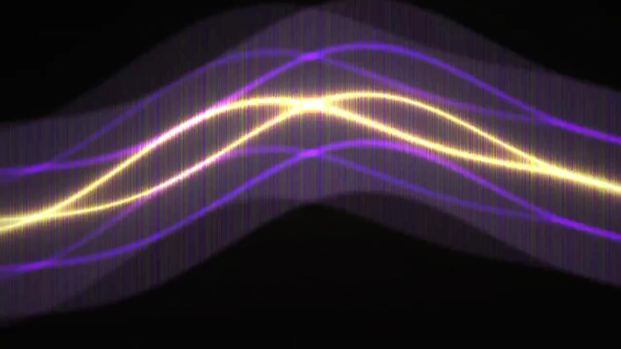 Líneas Onduladas Abstractas Dinámicas Resplandecientes con Forma de Onda Pulsante