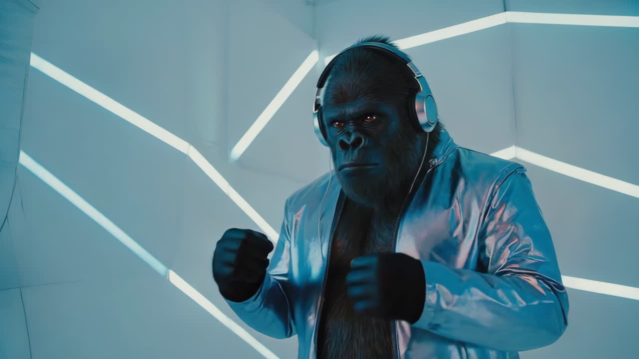 Gorilla DJ with Headphones