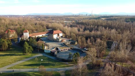 Vogelperspektive-Der-Burg-Ostrava,-Tschechische-Republik