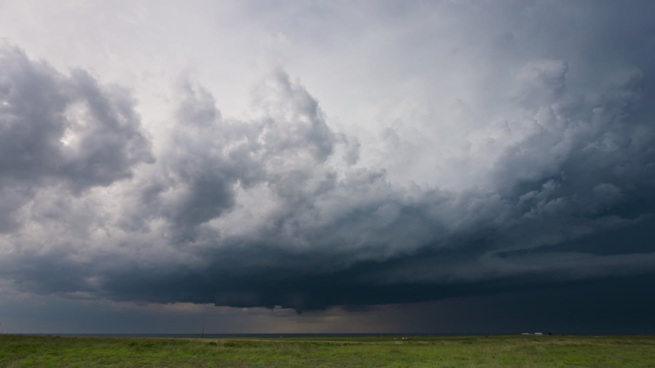 Powerful Storm Clouds Building And Moving Across The Sky
