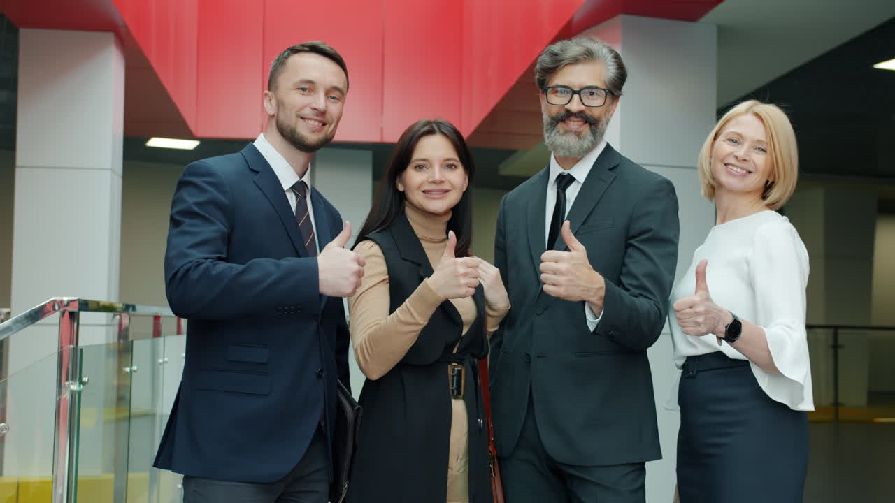 Equipo empresarial mostrando éxito