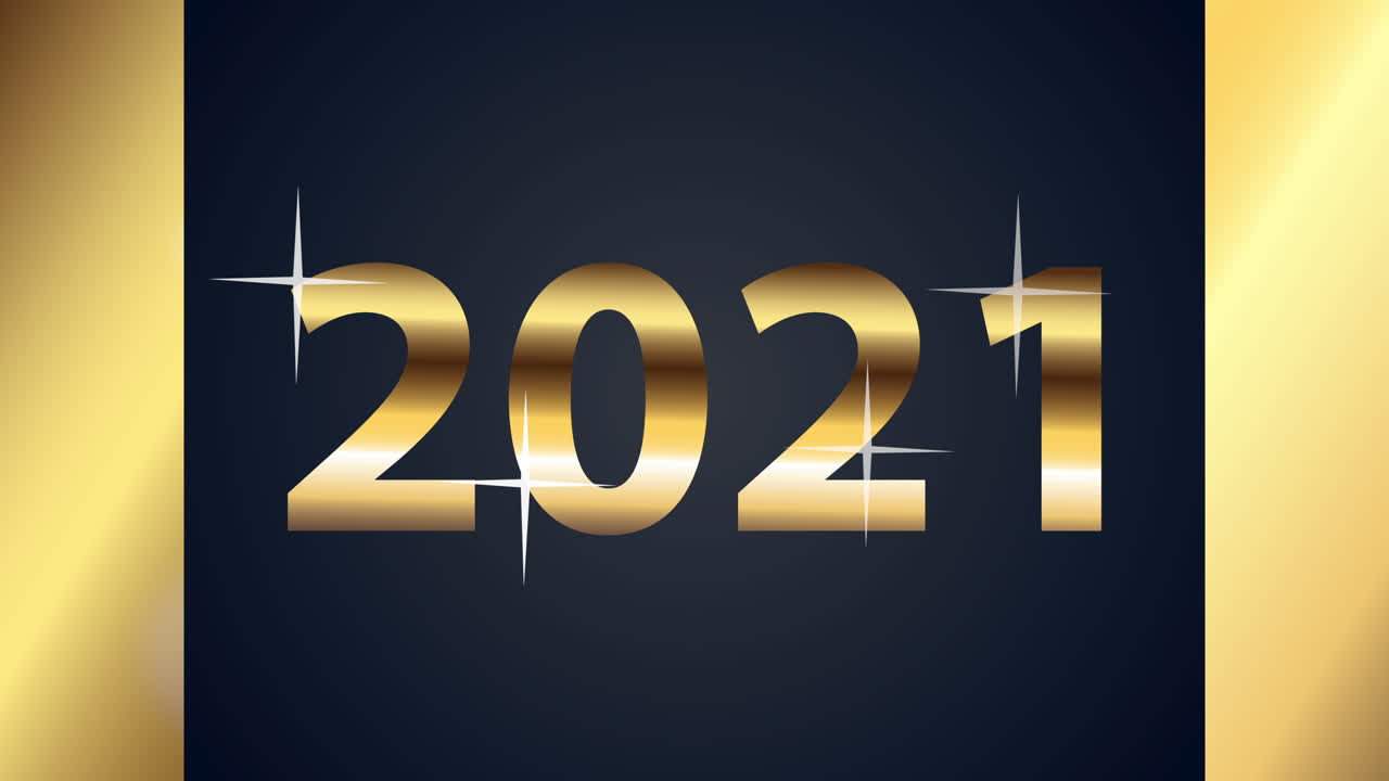 diseño de oro para el año nuevo 2021