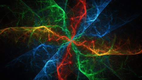 captivating swirling colors: a stunning visual display of fractal patterns in vibrant red, blue, green, and yellow that dazzle the senses and ignite the imagination