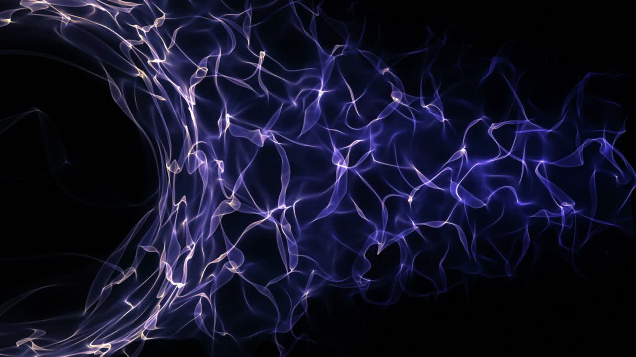 Empty Blue Particles Fibers and Ring Background, Loop, 4k