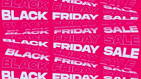 venta de viernes negro rosa brillante animación promocional bucle de fondo. rolos de palabras perceptibles cartel de señal de bajo precio para publicidad promocional. llamativa venta de viernes negra medios sociales vídeo de anuncio de marketing cinético.