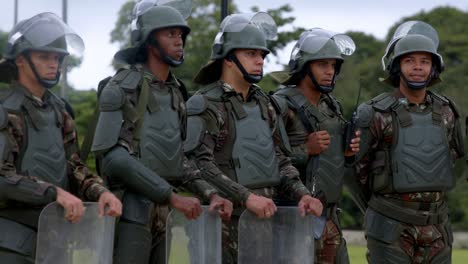 Security threat incident, enforcement service, riot equipment
