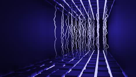 abstract 3d render of a glowing corridor