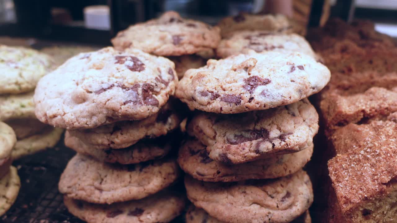 galletas de chocolate y pastel de pan