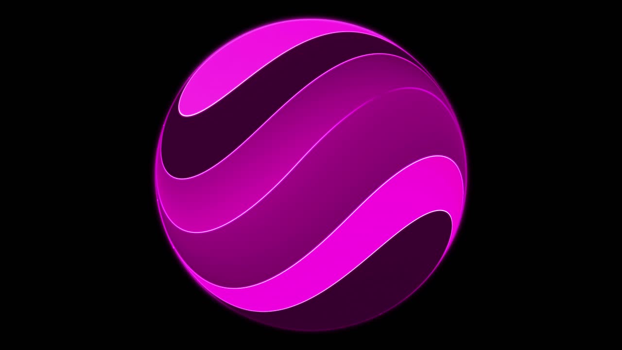 A continuous loop of an organic red pattern on a sphere shape