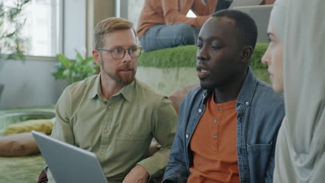 diverse team discussing project