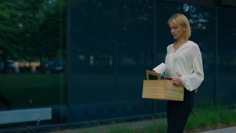 Woman Leaving a Job