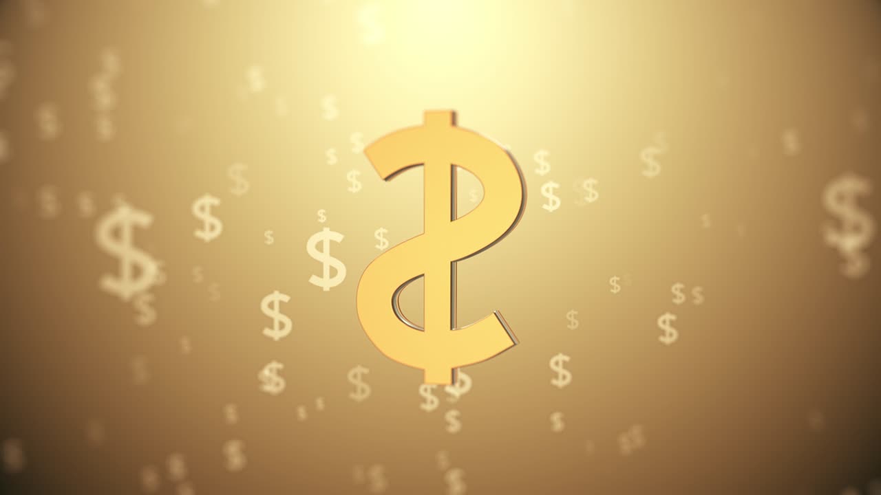Particelle di denaro dollaro.