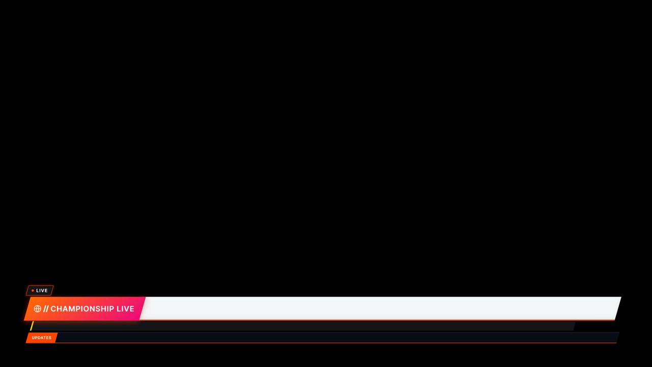 Grafisk lower third til live-udsendelse af mesterskab