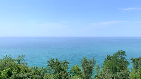 relaxing view of lake on a summer day in the morning