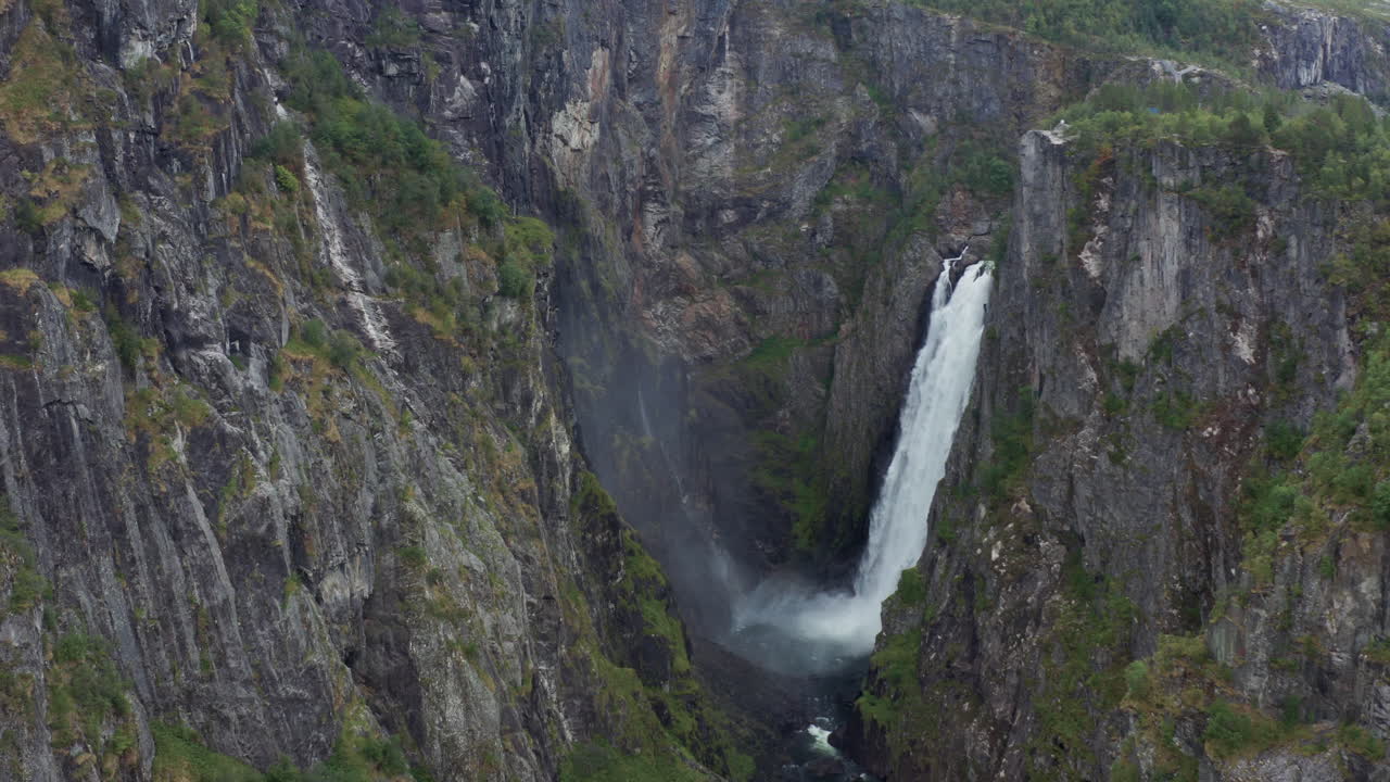Beautiful Waterfall in Norway's Mountains