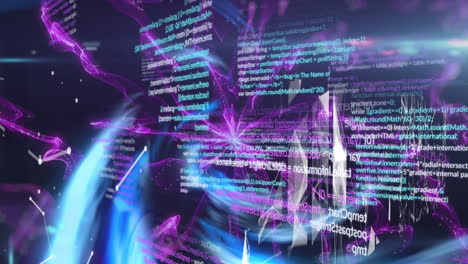 animación del procesamiento de datos a través de redes