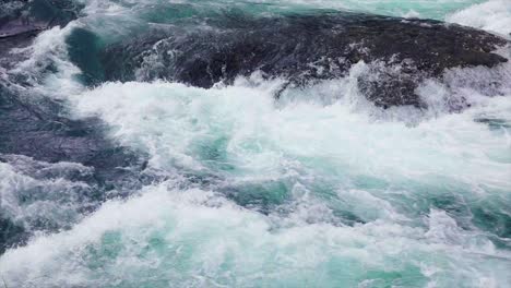 mountain river water with slow motion closeup