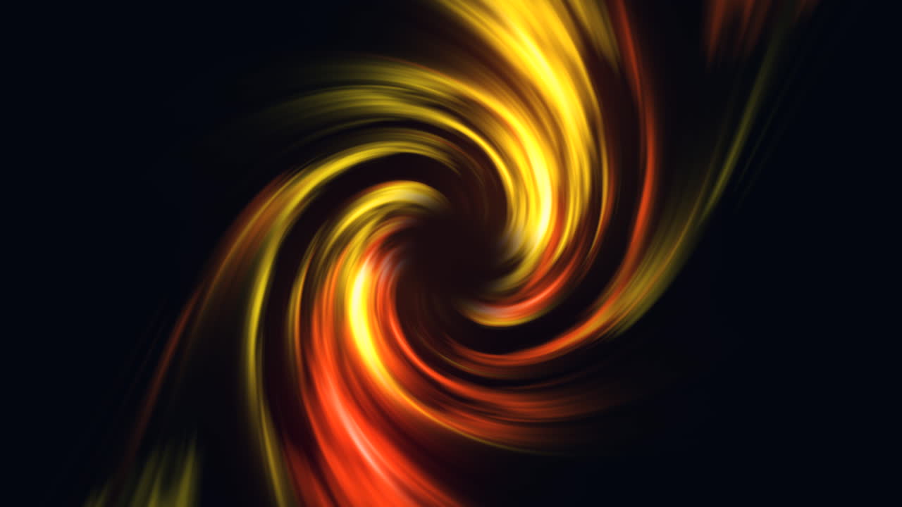 Dynamic Abstract Spiral Light Vortex on Dark Background