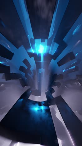 3d animated background of abstract seamless loop sci-fi tunnel with light effects