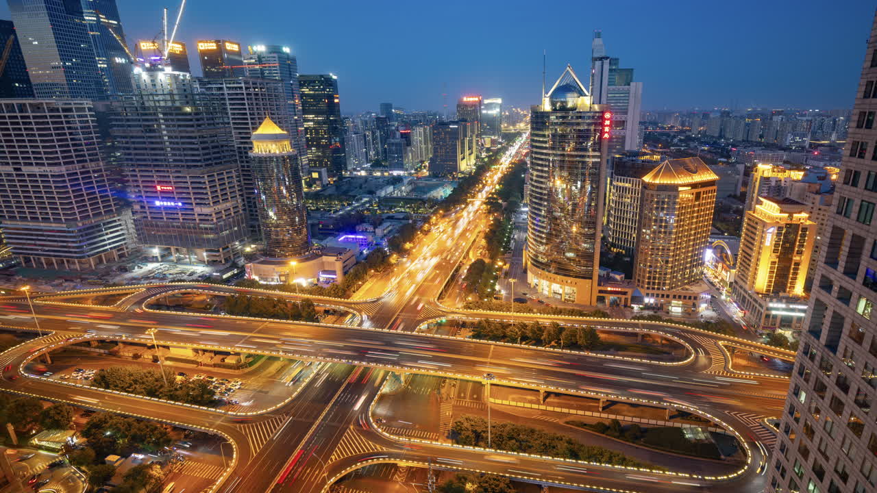 Timelapse of the Beijing city skyline from a high vantage point