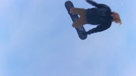 digitally duplicated snowboarder flipping trough frame from all directions