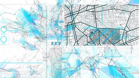 Animación-De-Red-De-Conexiones-Sobre-Procesamiento-De-Datos-Sobre-Fondo-Blanco.