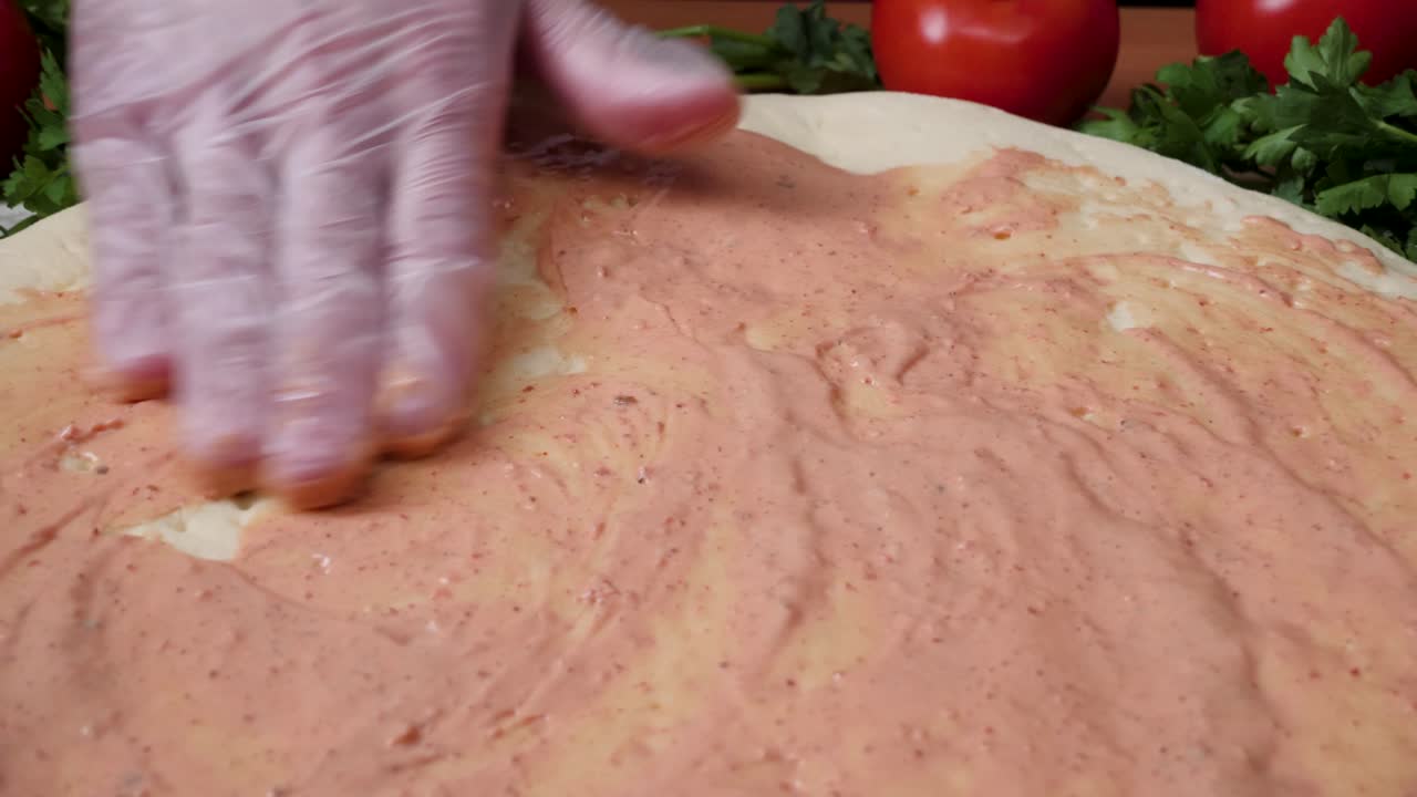Preparazione di una pizza