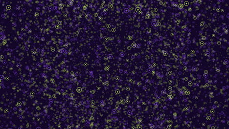dark galaxy with moving in chaos rainbow glitters and rings