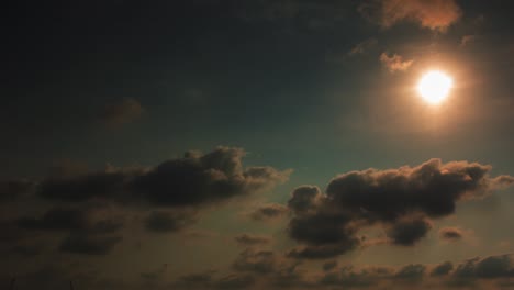 dramatic sky with cloud at sunset time lapse