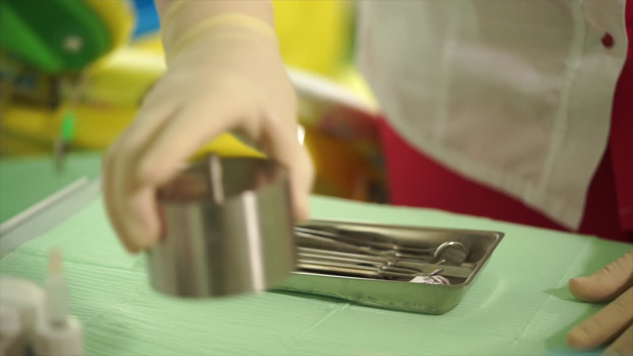 Dental Instruments in a Tray