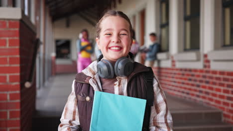 school children smiling