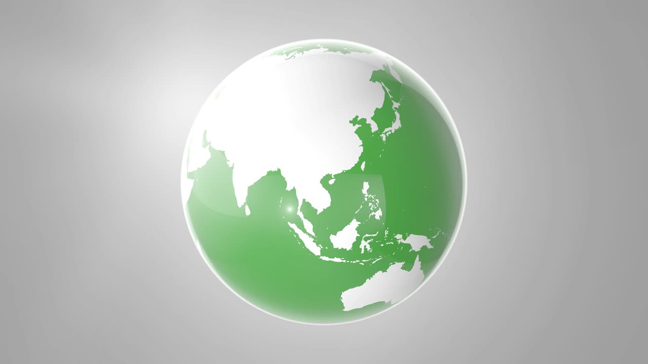 녹색 지구 지구 회전, 무한 루프, 루프 가능한 장면