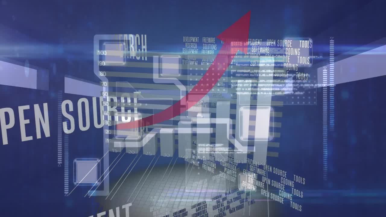 기술 텍스트를 통한 연결 네트워크의 애니메이션