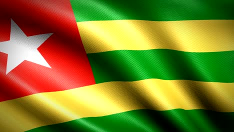 togo flag. seamless looping animation. 4k high definition video