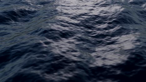 ocean waves in the evening at sunset. 4k looped animation