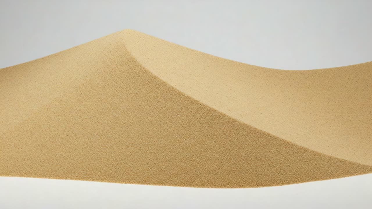 A Serene Landscape of Smooth Sand Dunes Captured in Two Frames: Showcasing the Graceful Curves and Soft Textures of an Endless Sandy Expanse