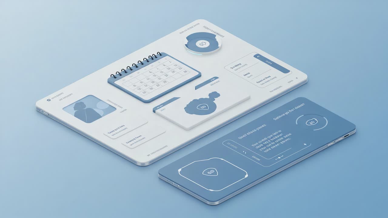 Modern Digital Interface Design Showcasing User Profiles, Calendar Functionality, and Interactive Features Ideal for Applications and Software Development