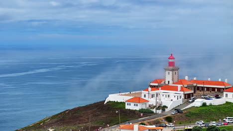 lighthouse at the ocean cliff