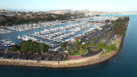rising above the marina at dana point to view the scenic area of san clemente, california